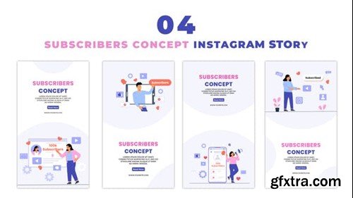Videohive Subscribers Concept Character Animation Instagram Story 47394453