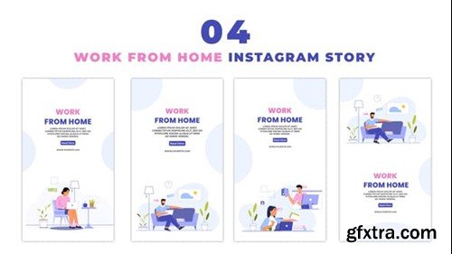 Videohive Premium Vector Work from Home Instagram Story 47395472
