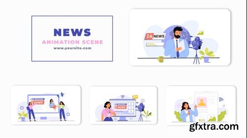 Videohive News Reporter Character Animation Scene 47248834 Videohive News Reporter Character Animation Scene 47248834