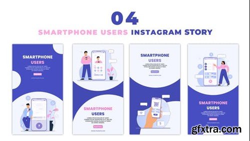 Videohive Smartphone Users 2D Instagram Story Template 47390282