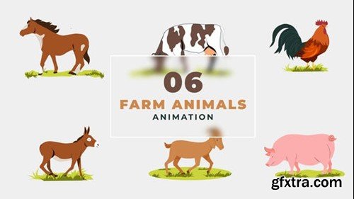Videohive Farm Animals Character Animation Scene 47389900 Videohive Farm Animals Character Animation Scene 47389900