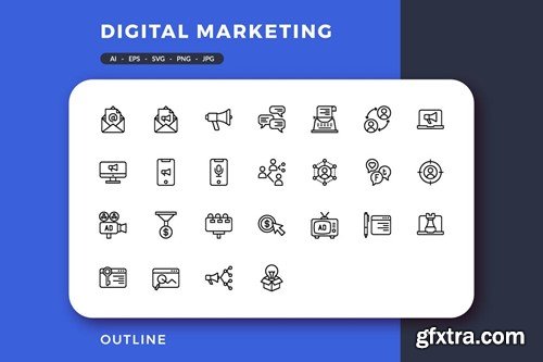 100 icons of Digital Marketing VCJRNPR 100 icons of Digital Marketing VCJRNPR