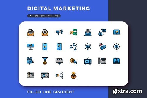 100 icons of Digital Marketing VCJRNPR 100 icons of Digital Marketing VCJRNPR