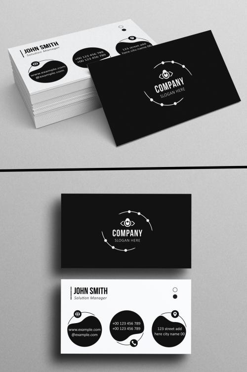 Minimal Black & White Business Card Design 581665739