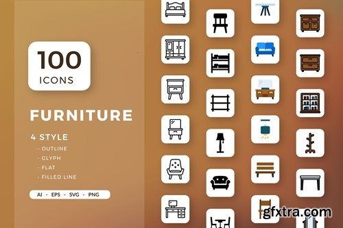 Furniture icons R77GXKM Furniture icons R77GXKM