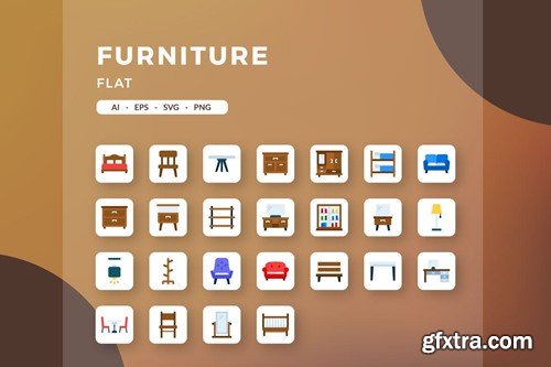 Furniture icons R77GXKM Furniture icons R77GXKM