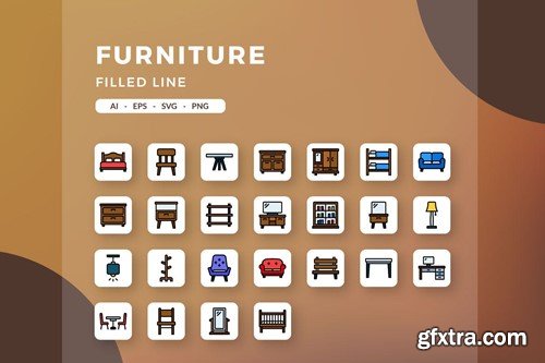 Furniture icons R77GXKM Furniture icons R77GXKM