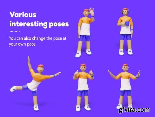 3D Web Illustration - Youth Character Pack Ui8.net