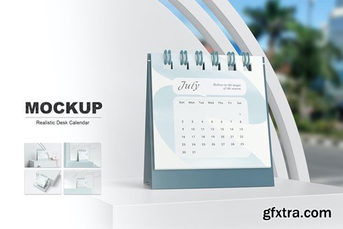 Desk Calendar Mockup 5Q447KX