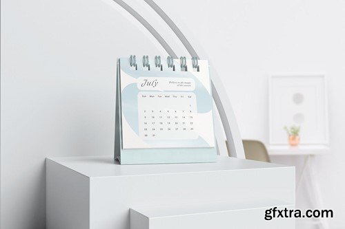 Desk Calendar Mockup 5Q447KX