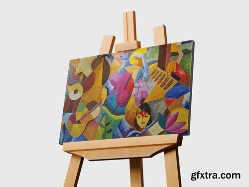 Artwork Canvas Frame Mockup QBQZASV Artwork Canvas Frame Mockup QBQZASV