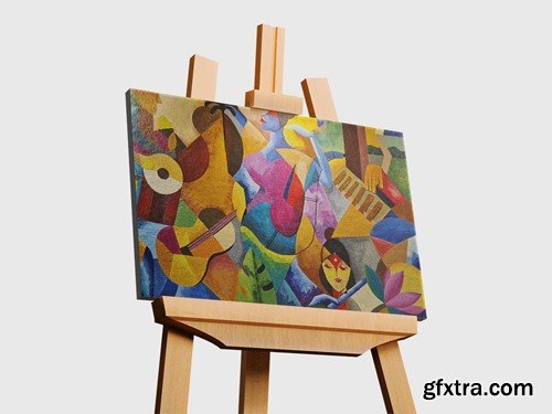 Artwork Canvas Frame Mockup QBQZASV Artwork Canvas Frame Mockup QBQZASV