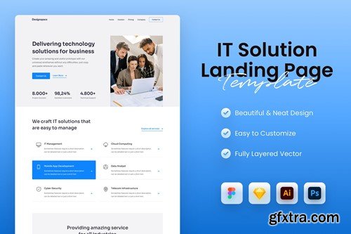 IT Solutions Landing Page Template 6YYHEAG IT Solutions Landing Page Template 6YYHEAG