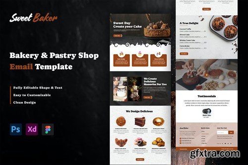 Bakery Newsletter Email Template 5MB4KLU Bakery Newsletter Email Template 5MB4KLU