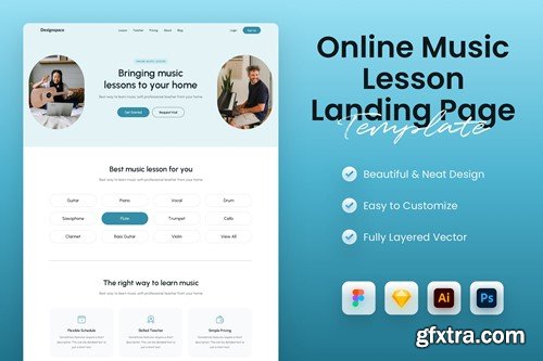 Online Music Course Landing Page Template GHPNMZZ Online Music Course Landing Page Template GHPNMZZ