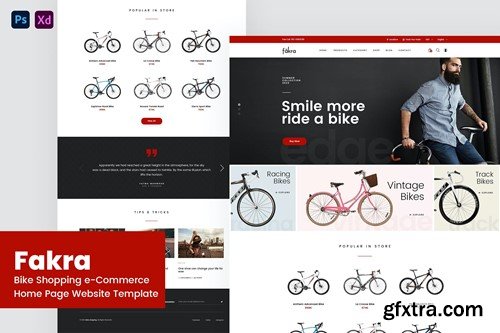 Fakra - Bike Shopping Website Design Template KEUXUX8 Fakra - Bike Shopping Website Design Template KEUXUX8