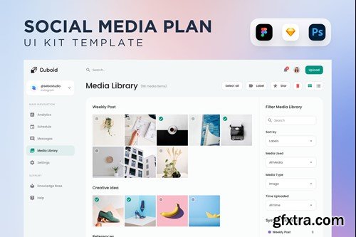 Social Media Planner Media Library UI Kit CQXYDYB Social Media Planner Media Library UI Kit CQXYDYB