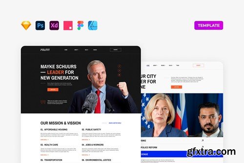 Political Party Website Template MVZ4QP3 Political Party Website Template MVZ4QP3