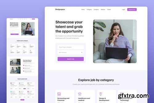 Job Finder Platform Landing Page Template E652NBQ Job Finder Platform Landing Page Template E652NBQ