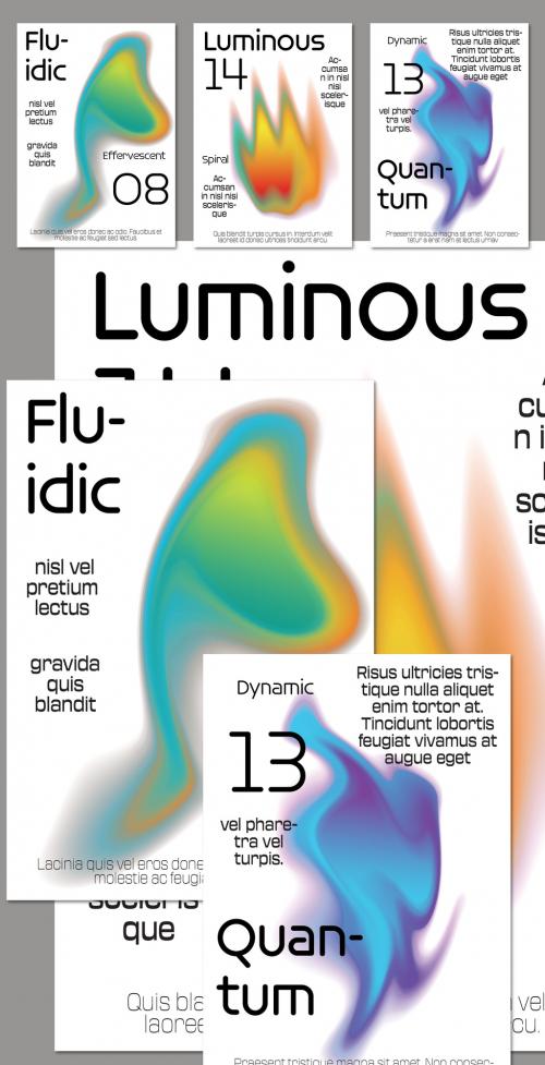 Flyer A4 Plasma Futuristic Glow Fluid Soft Gradient Shape 575732708