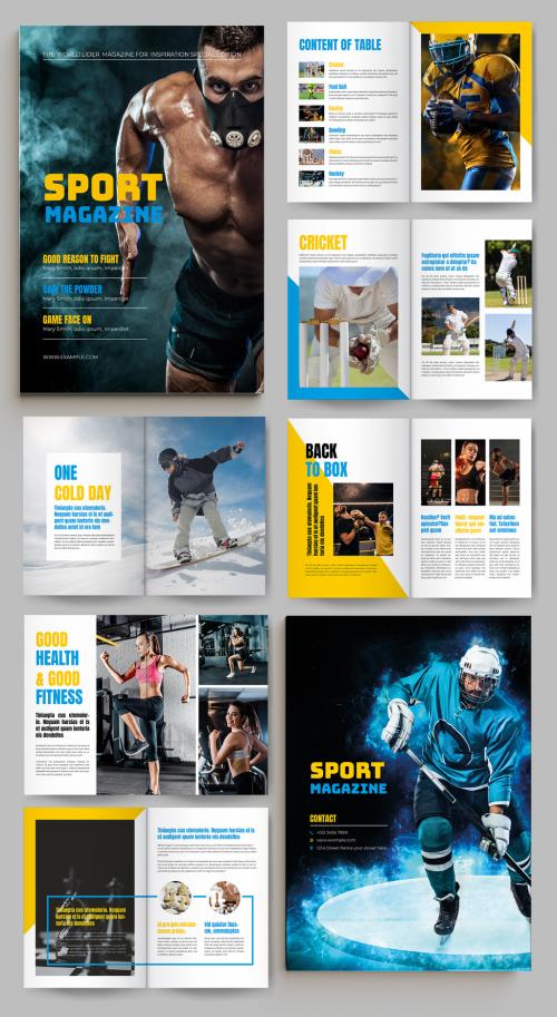 Sport Magazine Design Template 578196408