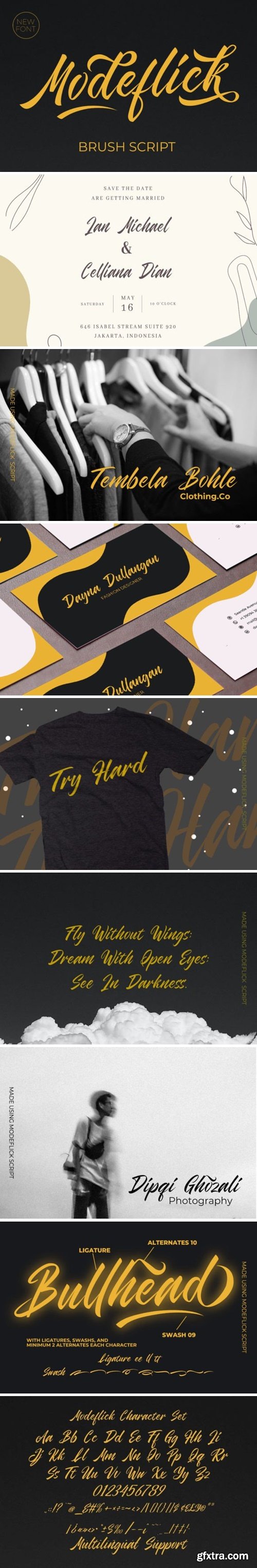 Modeflick Script Font