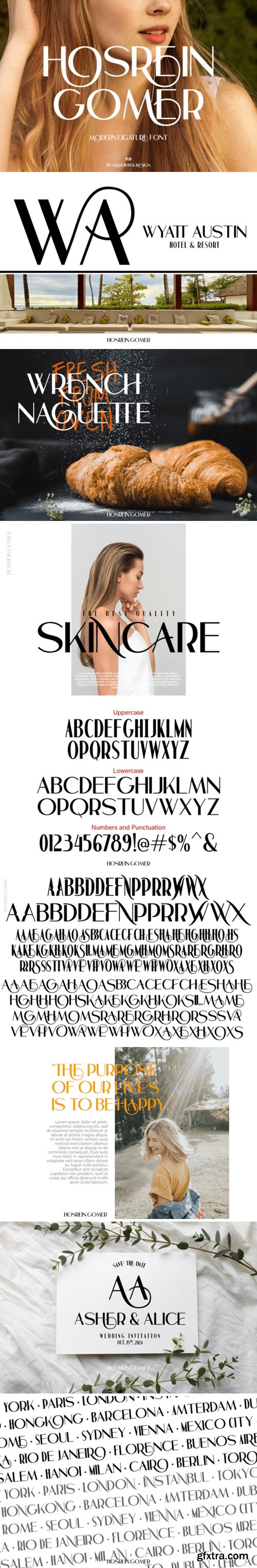Hosrein Gomer - Ligature Font Hosrein Gomer - Ligature Font