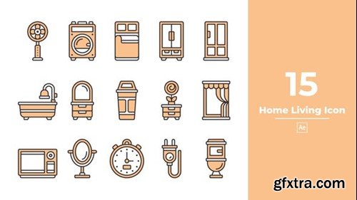 Videohive Home Living Icon After Effect 47427973
