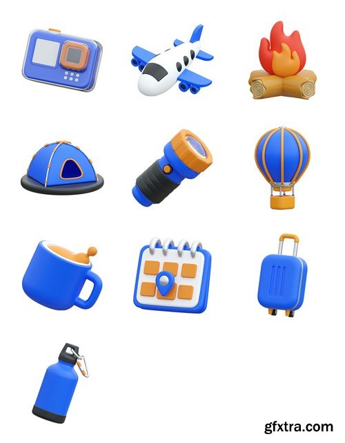 Travel And Vacation V2 3D Icon LGBSQPC Travel And Vacation V2 3D Icon LGBSQPC