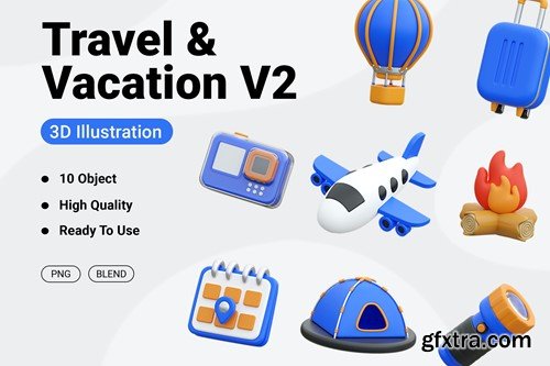 Travel And Vacation V2 3D Icon LGBSQPC Travel And Vacation V2 3D Icon LGBSQPC
