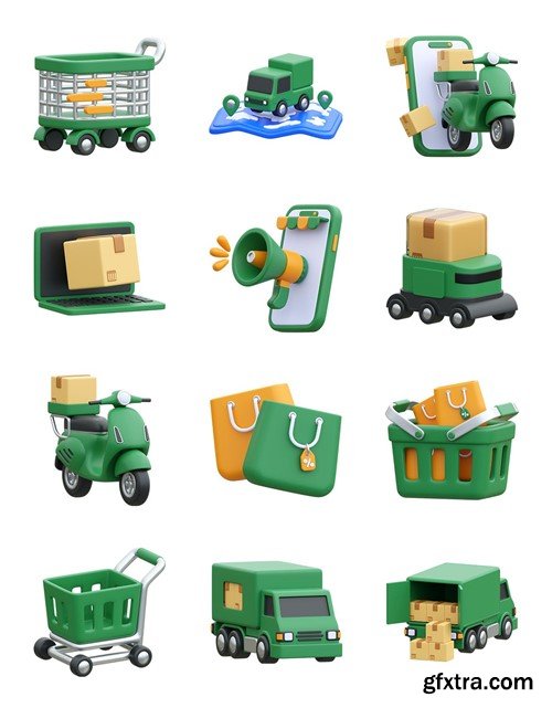 Delivery And Shopping V2 3D Icon PWKGZXP Delivery And Shopping V2 3D Icon PWKGZXP