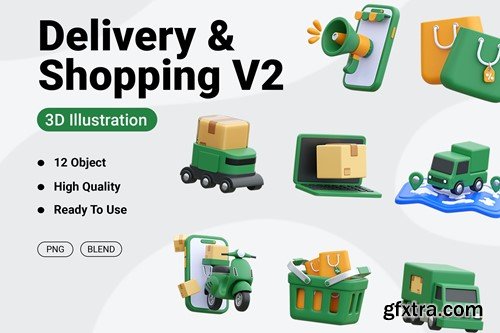 Delivery And Shopping V2 3D Icon PWKGZXP Delivery And Shopping V2 3D Icon PWKGZXP