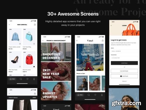 Vimel - Women Fashion Apparel App UI Kit Ui8.net