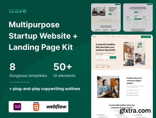 Wave — HTML5 + Webflow Theme for Startups Ui8.net