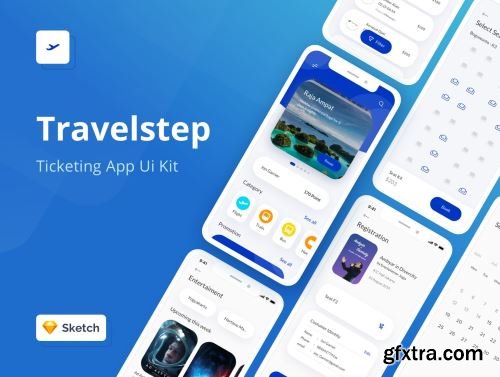 Travelstep Mobile Apps UI Kit Ui8.net