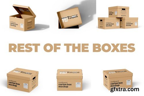 Cardboard Carton Moving Box Mockup RJK5UX4 Cardboard Carton Moving Box Mockup RJK5UX4