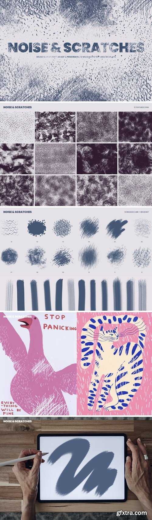 Noise & Scratches & Procreate Brush » GFxtra