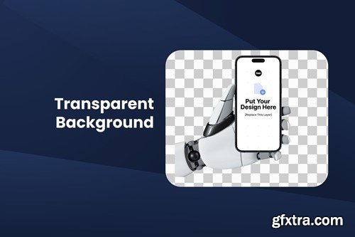 Robot Hand Holding Phone Mockup NWXBMZC Robot Hand Holding Phone Mockup NWXBMZC