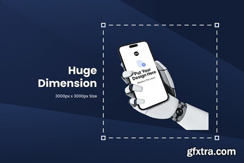 Robot Hand Holding Phone Mockup NWXBMZC Robot Hand Holding Phone Mockup NWXBMZC