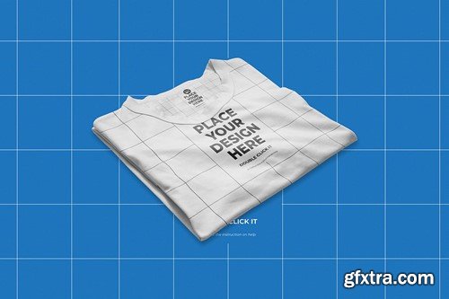 Folded T-Shirt Mockup MXEH87X