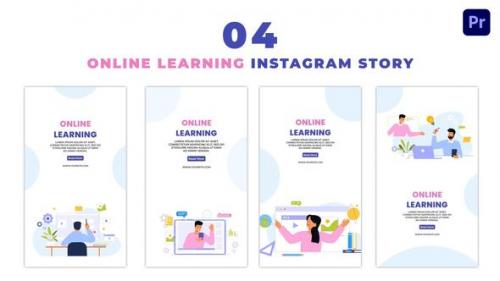 Videohive - Online Learning Premium Vector Instagram Story - 47455919 - 47455919