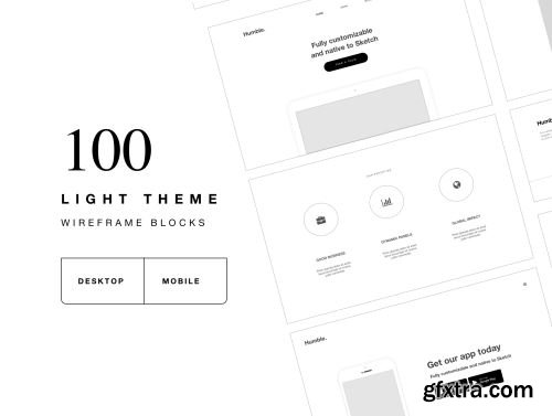 Web Wireframe Kit for Corporate site Ui8.net