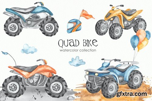 Quad bikes watercolor 3N9L8DN