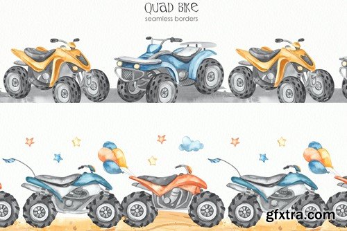 Quad bikes watercolor 3N9L8DN
