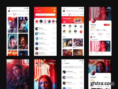 Video community App Ui Kit Ui8.net