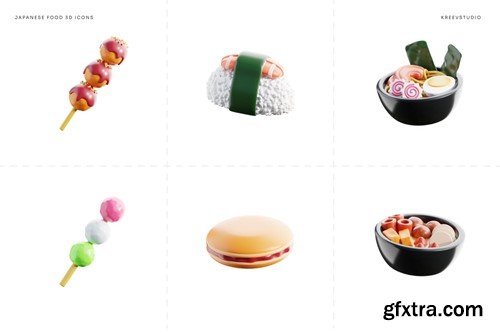 Japanese Food 3D Icons LXC7N43