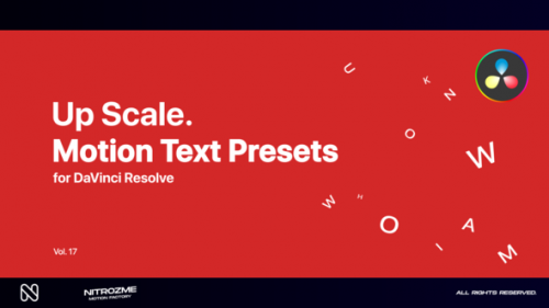 Videohive - Up Scale Motion Text Presets Vol. 17 for DaVinci Resolve - 47490937 - 47490937