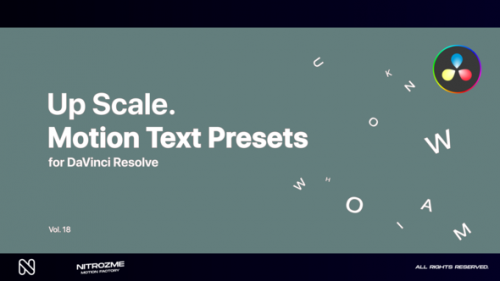 Videohive - Up Scale Motion Text Presets Vol. 18 for DaVinci Resolve - 47490942 - 47490942