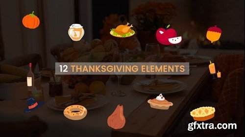 Videohive Thanks Giving Food Elements Pack 47493944