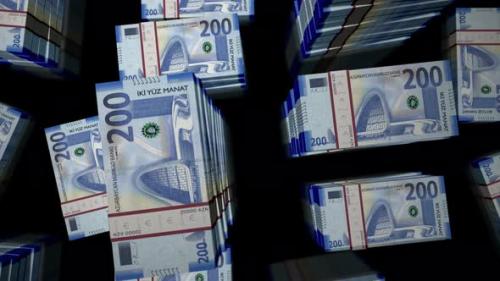 Videohive - Flight over the Azerbaijan Manat money banknote packs loop - 47473660 - 47473660